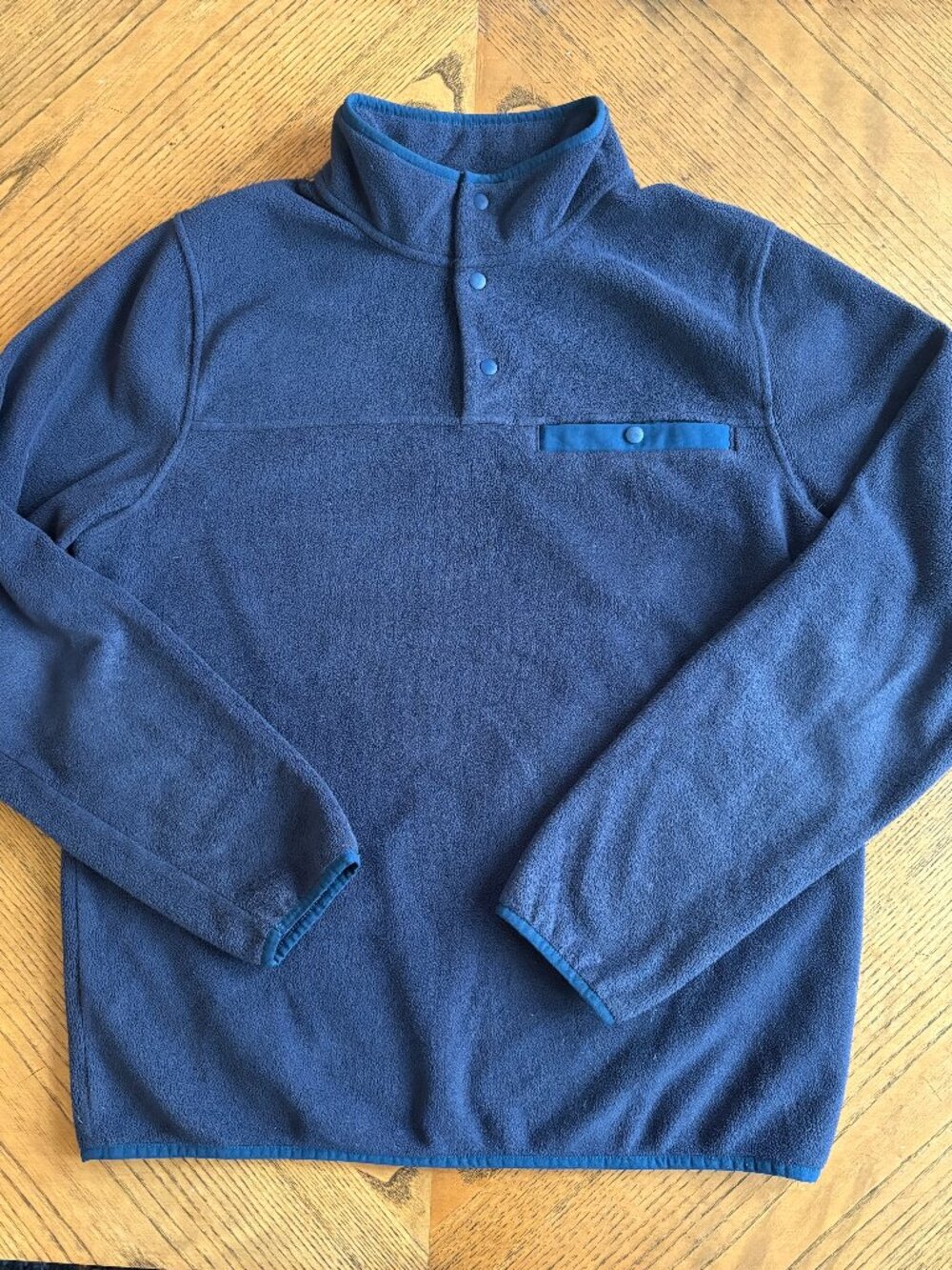 32° Heat Navy Fleece Pullover with Snaps Men's Medium